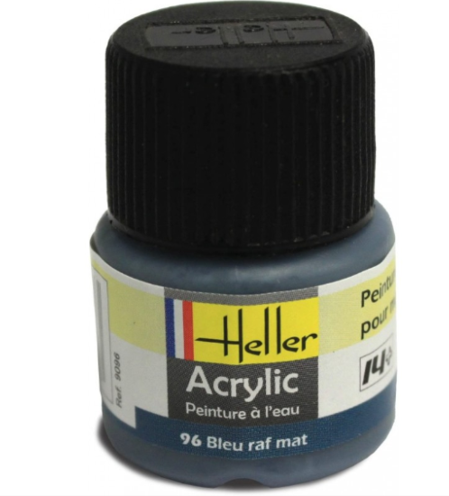 Heller Peinture Acrylique Bleu Raf Mat12 ml 9096