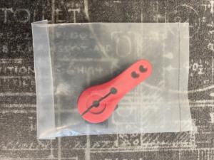 Palonier aluminium 25 dents rouge avec double vis de serrage