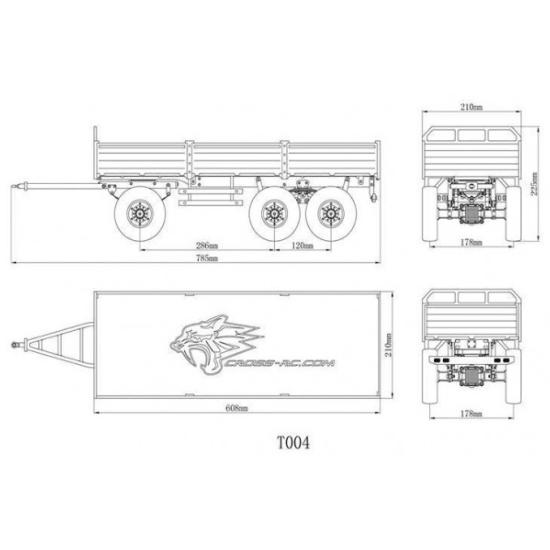 Tractor Trailer T004A 1/12