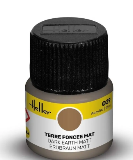 Heller Peinture Acrylique Terre Foncée Mat 12ML 9029