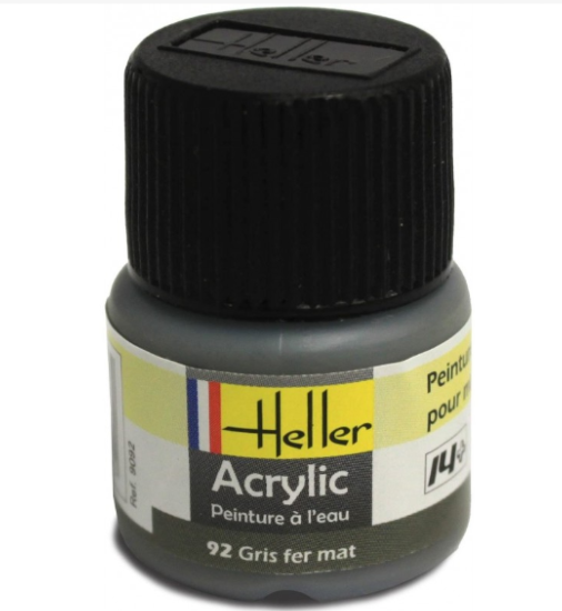 Heller Peinture Acrylique Gris Fer Mat 12 ml 9092