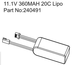 ABSIMA LiPo lipo 3S 11.1V 360mAh 20C prise Molex - HBP240491