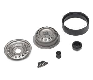 Jante arrière classique en acier réversible Beadlock XT504-6LUG, 1,9" étroite, 16 trous, 6 écrous, couleur gris anthracite (2). BOOM RACING BRW780943RGM