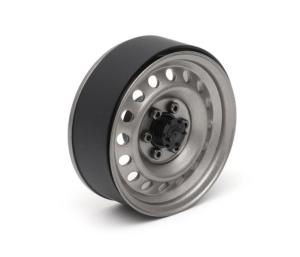 Jante arrière classique en acier réversible Beadlock XT504-6LUG, 1,9" étroite, 16 trous, 6 écrous, couleur gris anthracite (2). BOOM RACING BRW780943RGM