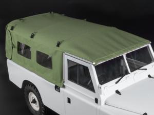 Capote souple intégrale KUDU™ avec arceau et fenêtres latérales (verte) pour Land Rover Series 109 BOOM RACING BRX02415G