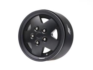 Jantes ProBuild™ 1,9" étroites CSK LSE à 5 rayons, déport réglable, en aluminium, avec système Beadlock (2), noir mat/noir mat BOOM RACING BRPB062MBKMBK-NW