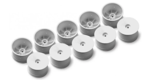 Jantes AR 12mm 2WD-4WD blanches - IFMAR - HARD (10) - XRAY - (06329901-H)