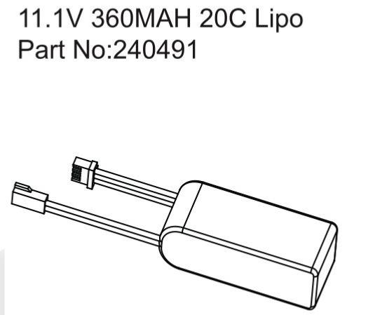 ABSIMA LiPo lipo 3S 11.1V 360mAh 20C prise Molex - HBP240491