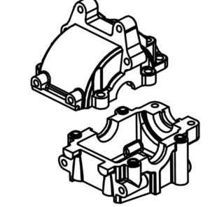 Absima corps de différentiel avant - 1610106