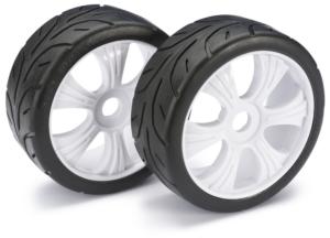 Absima - Paire de roues LP Buggy "Street" blanc 1/8ème (2pcs) - 2530004
