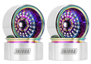 Roues INJORA 1,9" en alu pour crawlers RC 1/10 (W1955) 1955BKR